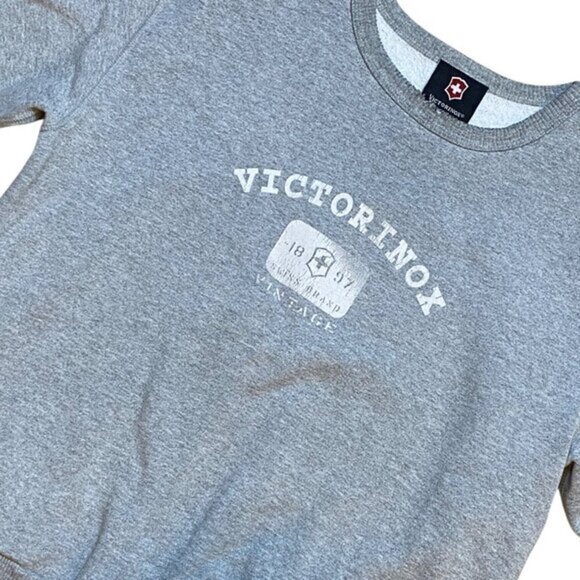 Victorinox Mens Grey‎ Crewneck Sweatshirt Large - Picture 2 of 8